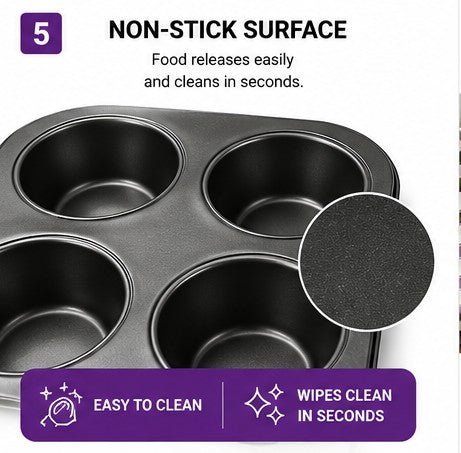 Non-Stick Muffin Tray, 6-Cup