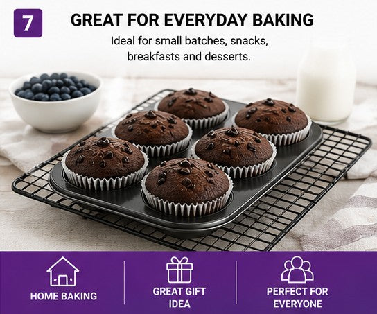 Non-Stick Muffin Tray, 6-Cup