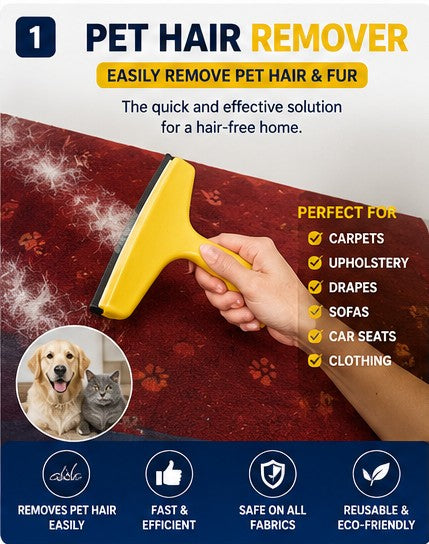 Pet Hair Remover with Rubber Blade