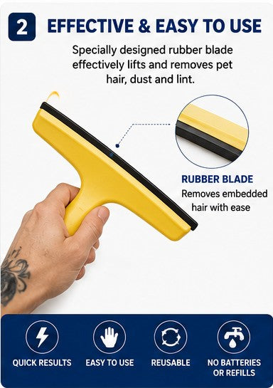Pet Hair Remover with Rubber Blade