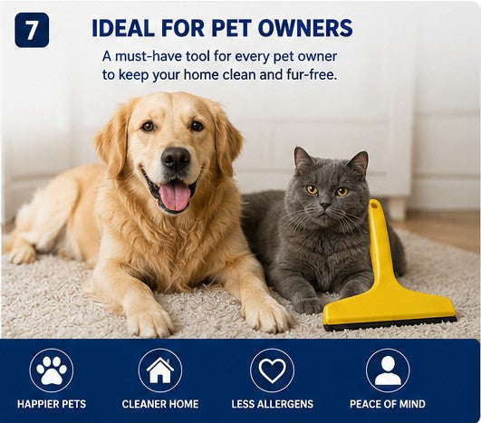 Pet Hair Remover with Rubber Blade
