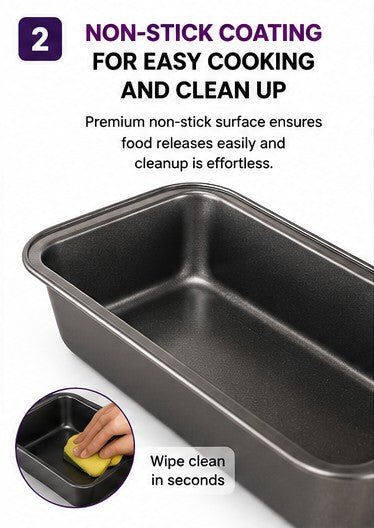 Non-Stick Loaf Trays – Pack of 2
