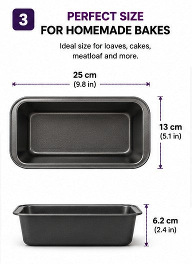 Non-Stick Loaf Trays – Pack of 2