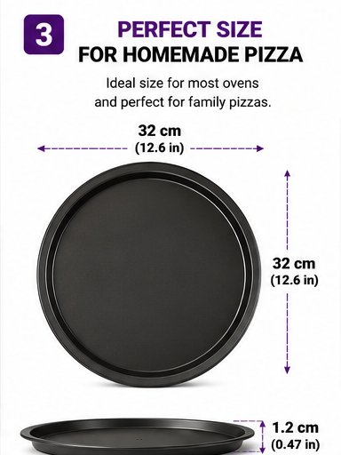 Non-Stick Solid Pizza Pan – Single