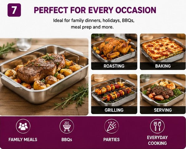 Non-Stick Roasting Tray Set with Racks, 4-Piece
