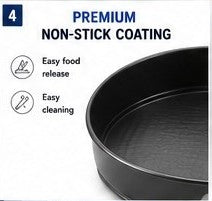Non-Stick Springform Cake Tin Set, 3-Piece