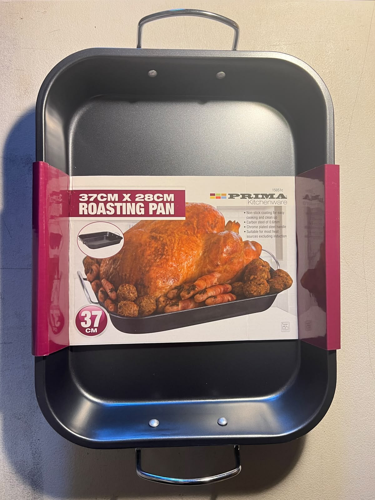 Non-Stick Roasting Pan with Handles, 37 × 28 × 6 cm