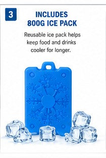 Insulated Cool Bag, 20L, with 800g Ice Pack
