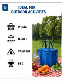 Insulated Cool Bag, 20L, with 800g Ice Pack