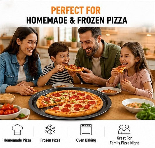 Non-Stick Perforated Pizza Pan, 35 × 2 cm – Single