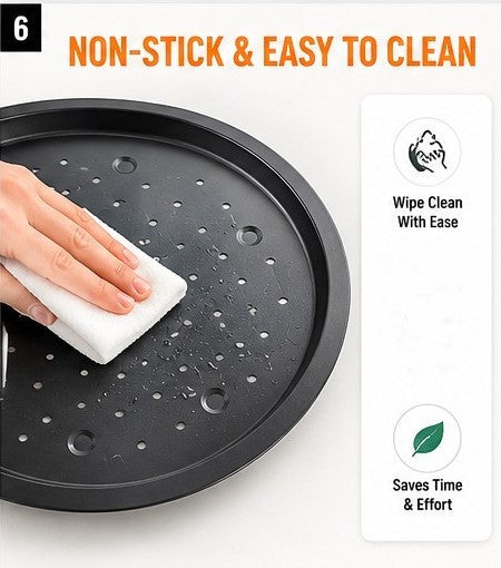 Non-Stick Perforated Pizza Pan, 35 × 2 cm – Single