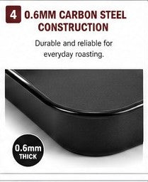 Non-Stick Roasting Pan with Handles, 37 × 28 × 6 cm